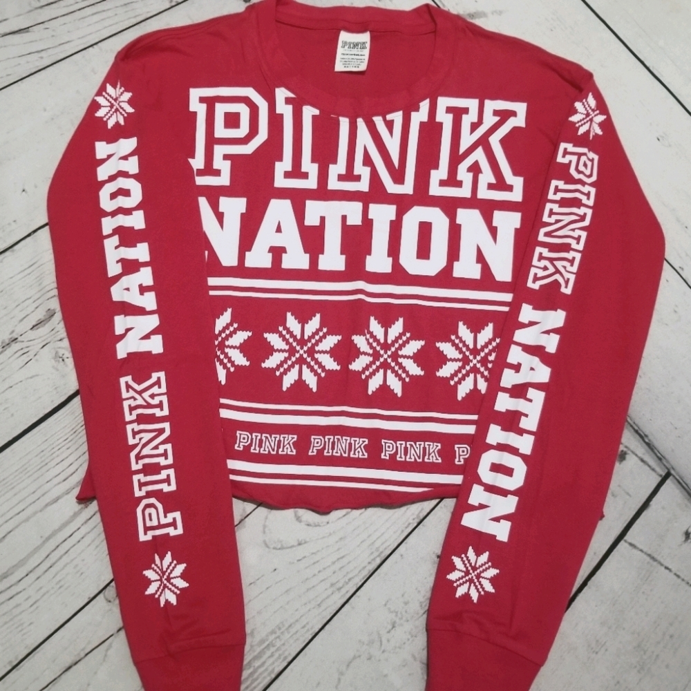 ♦️NWT Pink Nation Graphic, Raw Hem Tee♦️